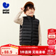 迷你巴拉【三防】男女童防風(fēng)保暖連帽羽絨服寶寶撞色羽絨馬甲 黑色90001 120