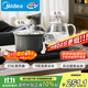 美的（Midea）煮茶器智能自動(dòng)上水電熱水壺家用燒水壺 泡茶開(kāi)水壺電茶爐自動(dòng)斷電茶臺316L燒水壺內膽MK-KFT201E