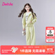 笛莎（DEESHA）童裝女童秋套裝2025年秋冬季新款中大童寬松休閑針織兒童運(yùn)動套裝 淺豆綠 150