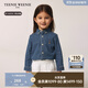 Teenie Weenie  Kids小熊童裝25春夏新款男女童寶寶長(cháng)袖牛仔襯衫 牛仔色 160 cm