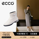 愛步（ECCO）靴子女 冬季簡約氣質(zhì)時尚百搭牛皮粗跟短靴女 雕塑222353 HL 石灰色22235301378 36