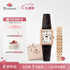 Rosemont瑞士復古小方表氣質(zhì)職場(chǎng)石英防水玫瑰手表女套裝禮物送女友 雙表帶-玫瑰金棕 套裝