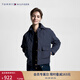 TOMMY HILFIGER秋冬女裝休閑菱形格紐扣翻領(lǐng)寬松保暖短款棉服夾克外套 藏青色DW5 M （推薦：115-130斤）