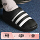 adidas「面包鞋」PUFFYLETTE保暖防滑經(jīng)典運(yùn)動(dòng)棉鞋阿迪達(dá)斯三葉草   黑/白   36.5