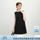 范思藍恩法式復古撞色連衣裙女夏季2025波點(diǎn)蝴蝶結A字直筒裙2217 黑色 M