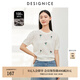 迪賽尼斯（DESIGNICE）2024年春季新款通勤風(fēng)簡(jiǎn)約圓領(lǐng)短袖羊毛衫短款套頭毛衣女 米白 M