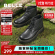 百麗黑曜石勇士厚底休閑加絨靴子戶(hù)外工裝馬丁靴A1764DD4 黑單里 39