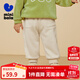 迷你巴拉【保暖抑菌】男女童長(cháng)褲加絨褲子冬新款 淺卡其50311 【蓄熱一體絨】 90