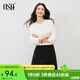 歐莎2025年秋季女新款復古白色蕾絲花邊長(cháng)袖T恤通勤打底衫上衣 白色 XL