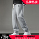 運動(dòng)褲2025秋冬新款三葉草男士時(shí)尚休閑長(cháng)褲百搭舒適寬松束腳衛褲 灰色SY821【常規款】 2XL 【140-160斤】