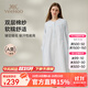 英氏孕婦純棉連衣裙可外穿雙層棉紗家居服吸汗透氣孕產(chǎn)婦睡衣 藍色（純棉  雙層棉紗） XL【建議體重140-160斤】