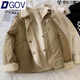 DGOV商場(chǎng)店剪標日韓百搭兩面穿羽絨棉服女秋季短款羊羔絨棉衣外套女 卡其色zt M 【105-120斤】