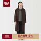 無(wú)印良品（MUJI）女式不易沾水防紫外線(xiàn)立領(lǐng)大衣 深棕色 M