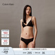 Calvin Klein內衣女士ck性感蕾絲舒適無(wú)鋼圈可拆卸墊三角軟杯文胸QF7540AD UB1-太空黑 M