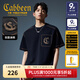 卡賓（CABBEEN）【重磅水洗】男裝短袖t恤2025夏季新款純棉潮流寬松圓領(lǐng)上衣 煤黑色01（寬松版型） L /175/50