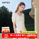 AIVEI欣賀艾薇24夏季新法式優(yōu)雅勾花套頭泡泡袖針織衫R0360148 白色 S