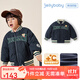 JELLYBABY男童棒球服秋冬新款TA抗菌水晶絨里三層夾棉上衣恒溫發(fā)熱防風(fēng)外套 寶藍 110