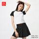 優(yōu)衣庫女裝打褶迷你裙褲/休閑短褲25秋冬新款480302 09 黑色 L /160/72A