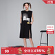 LALABOBO【商場(chǎng)款】側開(kāi)叉性感連衣裙女純棉寬松顯瘦無(wú)袖短裙L21B-WLZY20 黑色 S