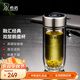 希諾（HEENOOR）雙層玻璃杯男女士大容量隔熱高檔車(chē)載禮盒水杯便攜帶濾網(wǎng)泡茶杯 珠光本色 280ml