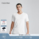 Calvin Klein內衣【黑標系列】夏季男士簡(jiǎn)約刺繡ck舒適打底家居短袖T恤NB3632 100-月光白 M