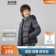 波司登25年秋季羽絨服鴨絨男女兒童5A抗菌寬松短款輕薄連帽外套
