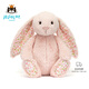 Jellycat花布邦尼兔動(dòng)物毛絨玩偶兔子玩偶兒童禮物娃娃生日新婚禮物 徹蕊（胭脂粉色） Medium