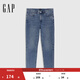 GAP男裝2025春季新款微彈中腰柔軟直筒牛仔褲百搭休閑長褲720830 淺色水洗 31 (170/82A)亞洲尺碼