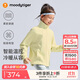 moodytiger女童外套柔軟舒適春秋裝兒童立領(lǐng)純色簡(jiǎn)約短款寬松運動(dòng)空氣層外套