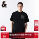 杰克·瓊斯（JACK&JONES） 百搭簡(jiǎn)約寬松做舊刺繡字母重磅純棉短袖T恤男裝225101024