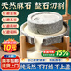 洛滑家用石磨農村老式復古手動(dòng)推磨面麻石磨盤(pán)迷你小型磨五谷雜糧石碾 30*40木架+調節軸升級加厚【家用磨粉更細膩】