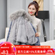梵奧格（FANAOGE）2025冬裝新款ins大毛領(lǐng)棉服女加絨加厚牛仔外套寬松韓版網(wǎng)紅棉衣 藍色【不帶毛領(lǐng)】 S 建議80-100斤