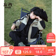 左西兒童沖鋒服外套男童秋裝2025新款男孩大童戶外服上衣 卡其色 160