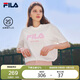 FILA 斐樂(lè )官方男女同款針織T恤2025年夏季純棉寬松休閑情侶短袖t恤