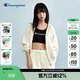 Champion冠軍開(kāi)襟連帽衛衣女2025春季新款潮牌開(kāi)衫外套簡(jiǎn)約刺繡 米白色 S