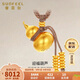 賽菲爾古法黃金葫蘆吊墜足金999.9福祿掛墜項鏈 配繩 約8.05克