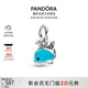 潘多拉（PANDORA）綠松石色鯨魚(yú)吊飾海洋動(dòng)物智慧力量夏日生日禮物送女友教師節禮物