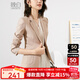 晚白【新品】氣質(zhì)通勤職業(yè)小西裝2025秋款修身顯瘦百搭西服外套女 淺粉色 M