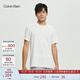 Calvin Klein內衣男士?jì)杉b簡(jiǎn)約舒適圓領(lǐng)ck純棉打底家居睡衣短袖T恤NP2153O WBI-太空黑/月光白 M