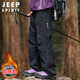 JEEP SPIRIT吉普美式休閑褲男秋冬季戶(hù)外沖鋒褲子男士登山褲 琥珀黑加絨 XL