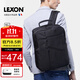 樂(lè )上（LEXON）雙肩包男15.6/16英寸商務(wù)蘋(píng)果筆記本電腦包雙層背包休閑書(shū)包黑色