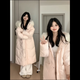 億梵莎棉服女2025冬季大毛領(lǐng)羽絨服中長(cháng)款羽棉襖絨服女寬松過(guò)膝加厚外套 粉色中長(cháng)款 均碼 （可聯(lián)系客服備注碼數）