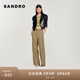 SANDRO女裝時(shí)尚多口袋高腰運(yùn)動(dòng)風(fēng)工裝褲SFPPA01111 84/卡其色 34