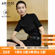 艾諾絲雅詩(shī)【商場(chǎng)同款】2025秋季新品通勤百搭100%綿羊毛針織衫女30818025 黑色 M