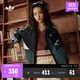 adidas經(jīng)典寬松運動(dòng)夾克外套男女春季阿迪達斯官方三葉草 黑色/綠色/白色   L