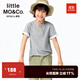 little MO&Co.索羅娜涼感速干 little moco童裝25夏裝新款男女童親子裝短袖T恤 中花灰色 165 165/80