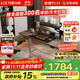 樂(lè )歌雙電機升降桌臺式電腦桌辦公桌學(xué)習桌家用書(shū)桌子E5X-1.8灰木紋色