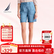 諾帝卡（NAUTICA）【商場(chǎng)同款】女裝春夏新款天絲牛仔舒適休閑短褲女42BO02 牛仔水洗9AS M