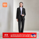HLA海瀾之家西服套裝女戧駁領(lǐng)彈力套裝女裝春季