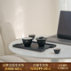 萬(wàn)仟堂（Edenus）旅行茶具 紅點(diǎn)創(chuàng  )意獎便攜陶瓷茶器套裝出差辦公室一壺三杯 觀(guān)滄海 黑鐵釉